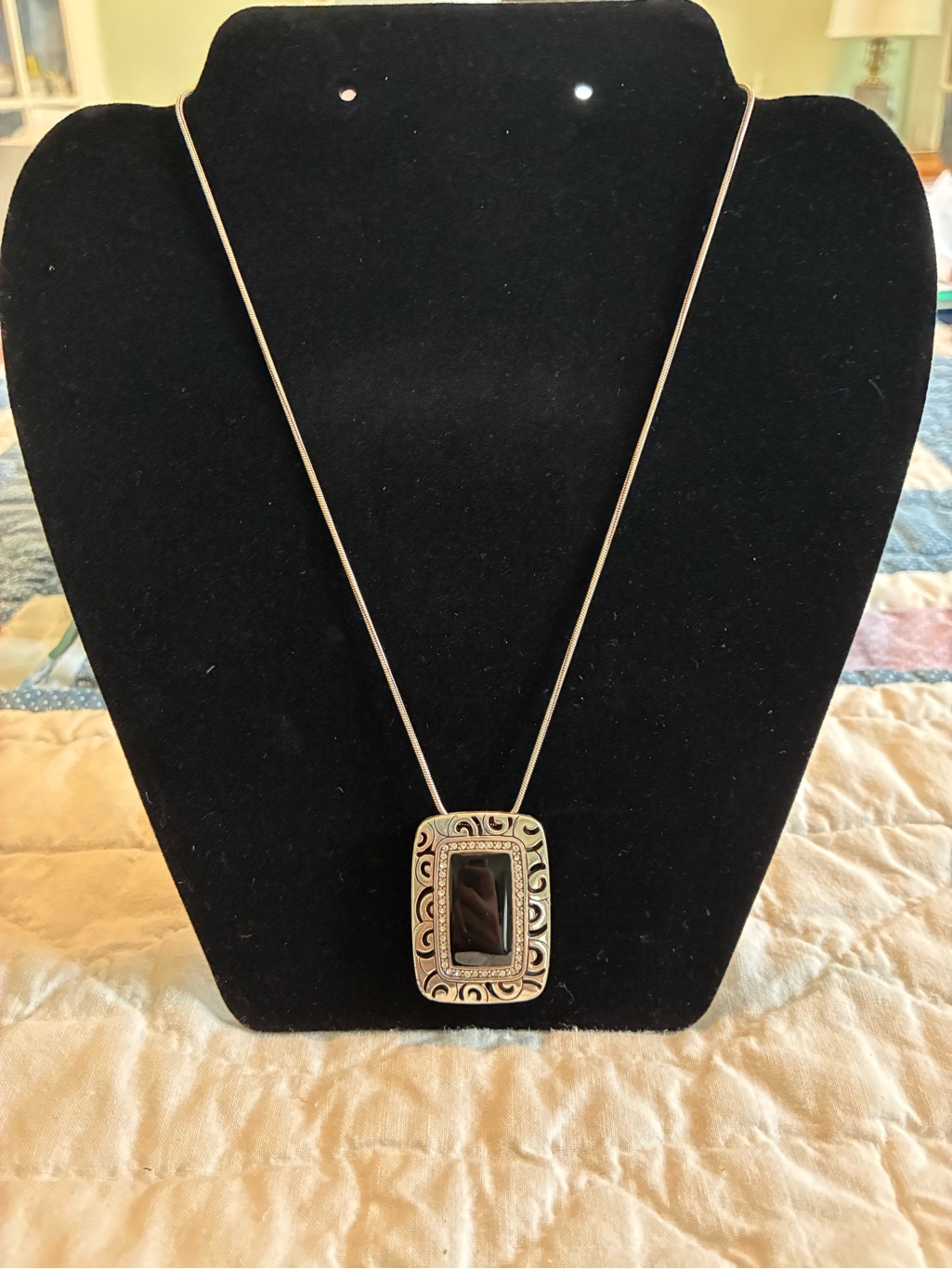 Brighton Reversible SilverTone Pendant Necklace